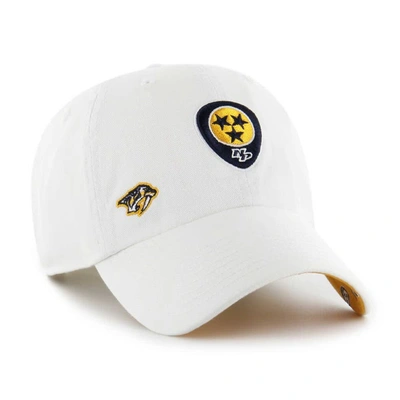47 ' White Nashville Predators Confetti Clean Up Adjustable Hat