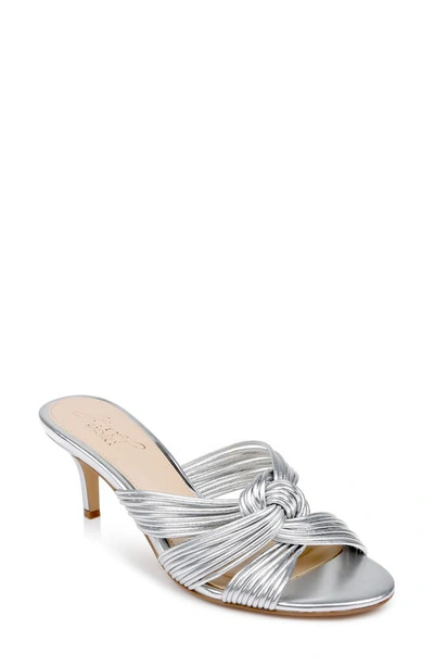 Jewel Badgley Mischka Mia Slide Sandal In Silver Metallic