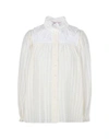 See By Chloé Solid Color Shirts & Blouses In Ivory