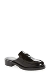 Stuart Weitzman Palmer Bold Loafer Mule In Black