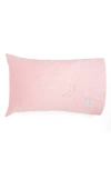 Magniberg Gala Swarvoski Crystal Embellished Cotton Sateen Pillowcase In Gala Pink Queen