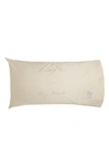 Magniberg Gala Swarvoski Crystal Embellished Cotton Sateen Pillowcase In Pearl King