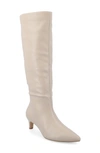 Journee Collection Tullip Kitten Heel Boot In Taupe