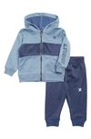 Hurley Babies' Solar Colorblock Hoodie & Jogger Set In Delft Heather