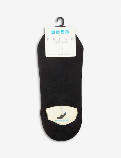 Falke Cool Kick Anti-slip Stretch-woven Ankle Socks In 3000 Black