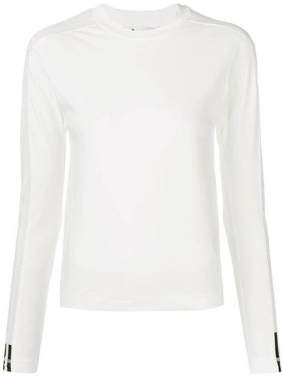 Y-3 Stripe Long Sleeve T-shirt - White