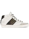 Leather Crown White Leather Sneakers