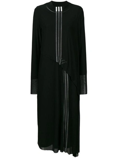Y-3 3 Stripes Mesh & Jersey Dress In Black