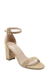 Bandolino Armory Ankle Strap Sandal In Natural Woven- Textile