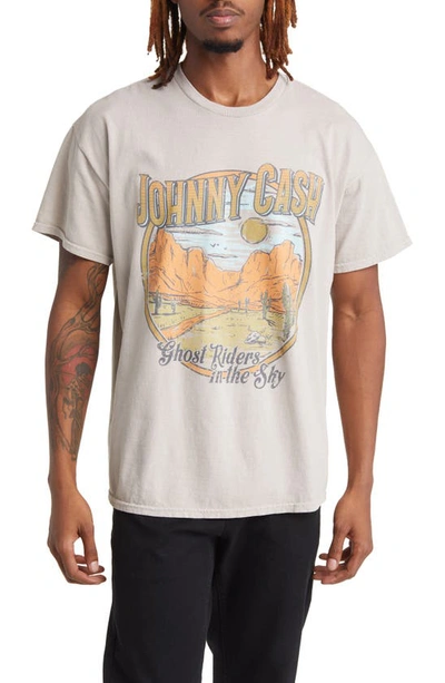 Merch Traffic Johnny Cash Desert Graphic T-shirt In Tan Pigment Dye