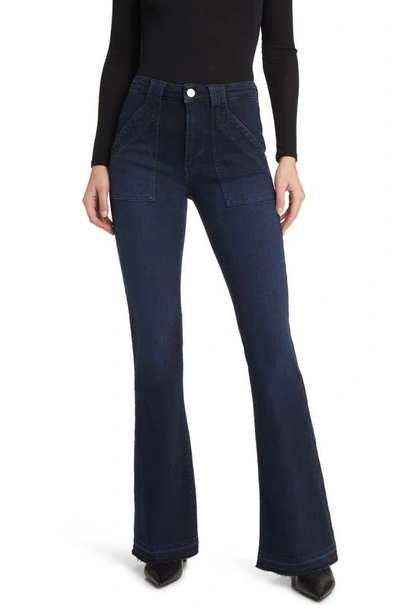 Frame Trapunto St. Le High Flare Jeans In Fiona