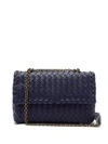 Bottega Veneta - Baby Olimpia Intrecciato Leather Shoulder Bag - Womens - Navy