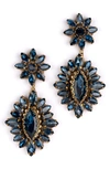Deepa Gurnani Alianah Crystal Drop Earrings In Sapphire