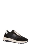 Paige Maya Mixed Media Sneaker In Black