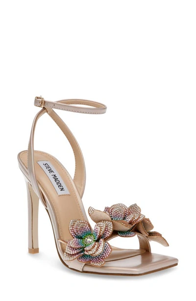 Steve Madden Ulyana Ankle Strap Sandal In Rainbow/ Beige