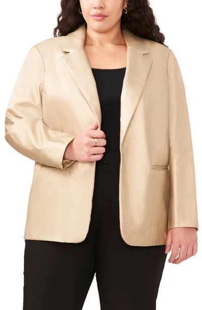 Halogen Metallic Blazer In Soft Gold