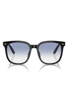 Ray Ban 57mm Gradient Square Sunglasses In Black