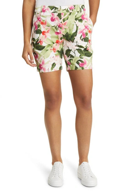 Tommy Bahama Legacy Blooms Boracay Shorts In Green Palm/ Ivory Coconut