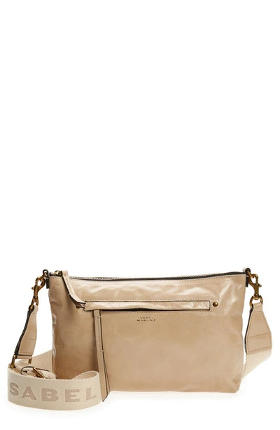 Isabel Marant Nessah Wardy Leather Crossbody Bag In Sand