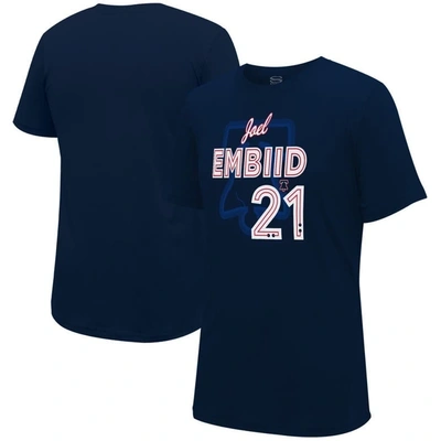 Stadium Essentials Unisex  Joel Embiid Navy Philadelphia 76ers 2023/24 City Edition Player Graphic T-