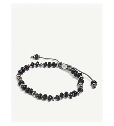 M Cohen Templar Sterling Silver And Onyx Bracelet In Frosted Onyx