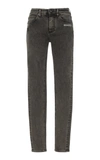 Off-white Stretch Mid-rise Skinny-leg Jeans In Grey
