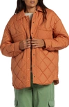 Billabong Transport Waterproof Snap-up Shacket In Sunburnt