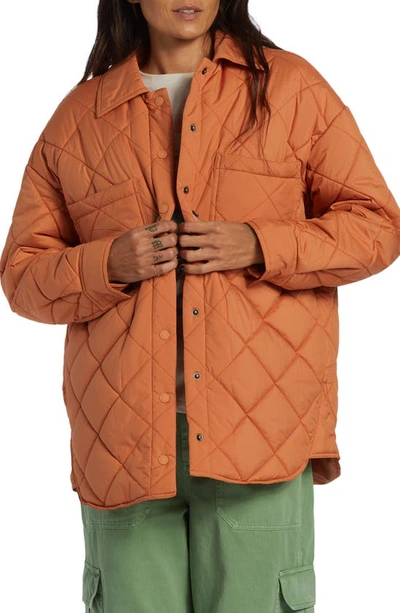 Billabong Transport Waterproof Snap-up Shacket In Sunburnt