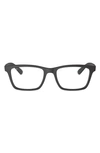 Ray Ban 57mm Square Optical Glasses In Matte Black