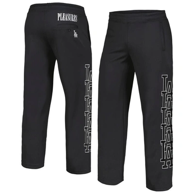 Pleasures Black Los Angeles Dodgers Pitcher Track Pants