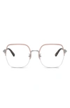 Tiffany & Co 56mm Square Optical Glasses In Pink