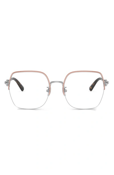 Tiffany & Co 56mm Square Optical Glasses In Pink