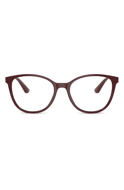 Dolce & Gabbana 54mm Butterfly Optical Glasses In Bordeaux