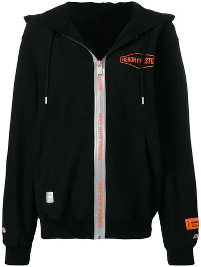 Heron Preston Zipper Sweatshirt Hoodie In Black