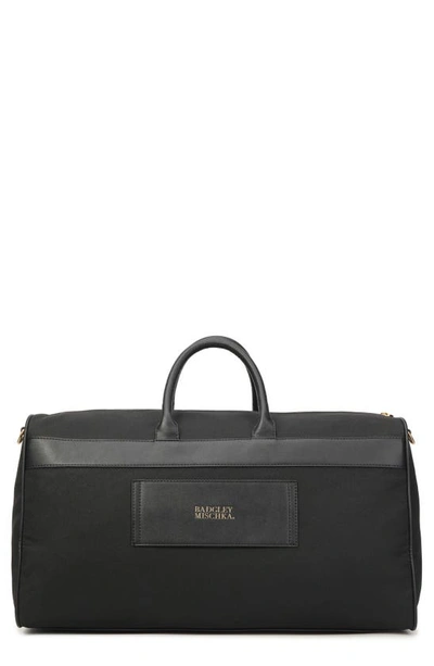 Badgley Mischka Juliet X-large Canvas Duffle Bag In Black