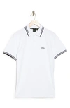 Hugo Boss Paul Slim Fit Stretch Cotton Polo In White