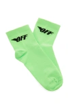 Off-white Fluo Off Wings Short Socks In Green