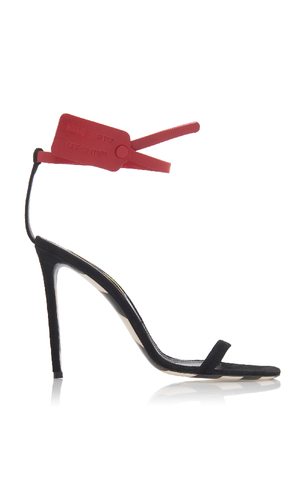 off white strappy heels