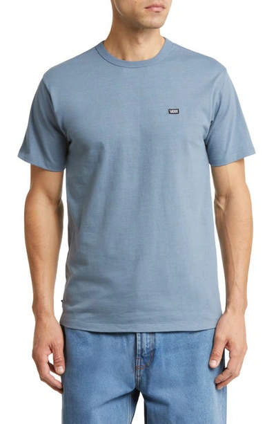 Vans Off The Wall Classic Fit Slub Cotton T-shirt In Blue Mirage