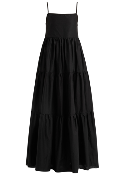 Matteau Cotton-poplin Maxi Dress In Black