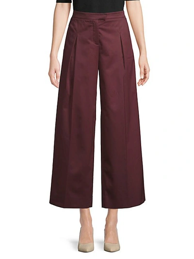 Valentino Wide-leg Cropped Cotton Pants In Beige