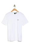 Hugo Boss Cotton Curved Logo T-shirt In White