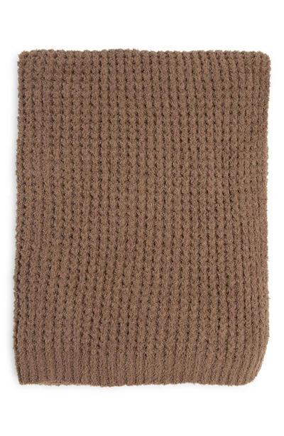 Northpoint Waffle Knit Throw Blanket In Brown
