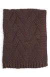Northpoint Herringbone Knit Throw In Brown