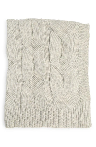 Northpoint Luxury Sweater Knit Throw In Oatmeal