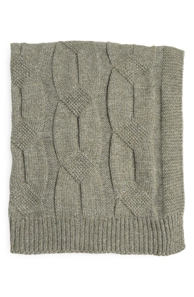 Northpoint Luxury Sweater Knit Throw In Olive