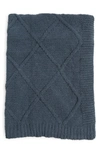 Northpoint Diamond Cozy Knit Throw In Slate