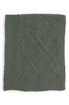 Northpoint Diamond Cozy Knit Throw In Olive