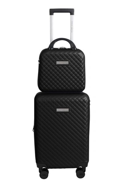 Vince Camuto Teagan Carry-on Luggage With Briefcase In Black