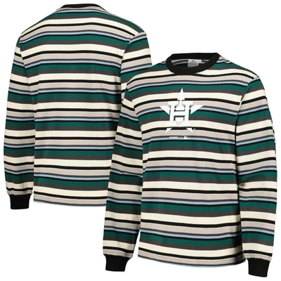 Pleasures Cream/green Houston Astros Ballpark Long Sleeve T-shirt